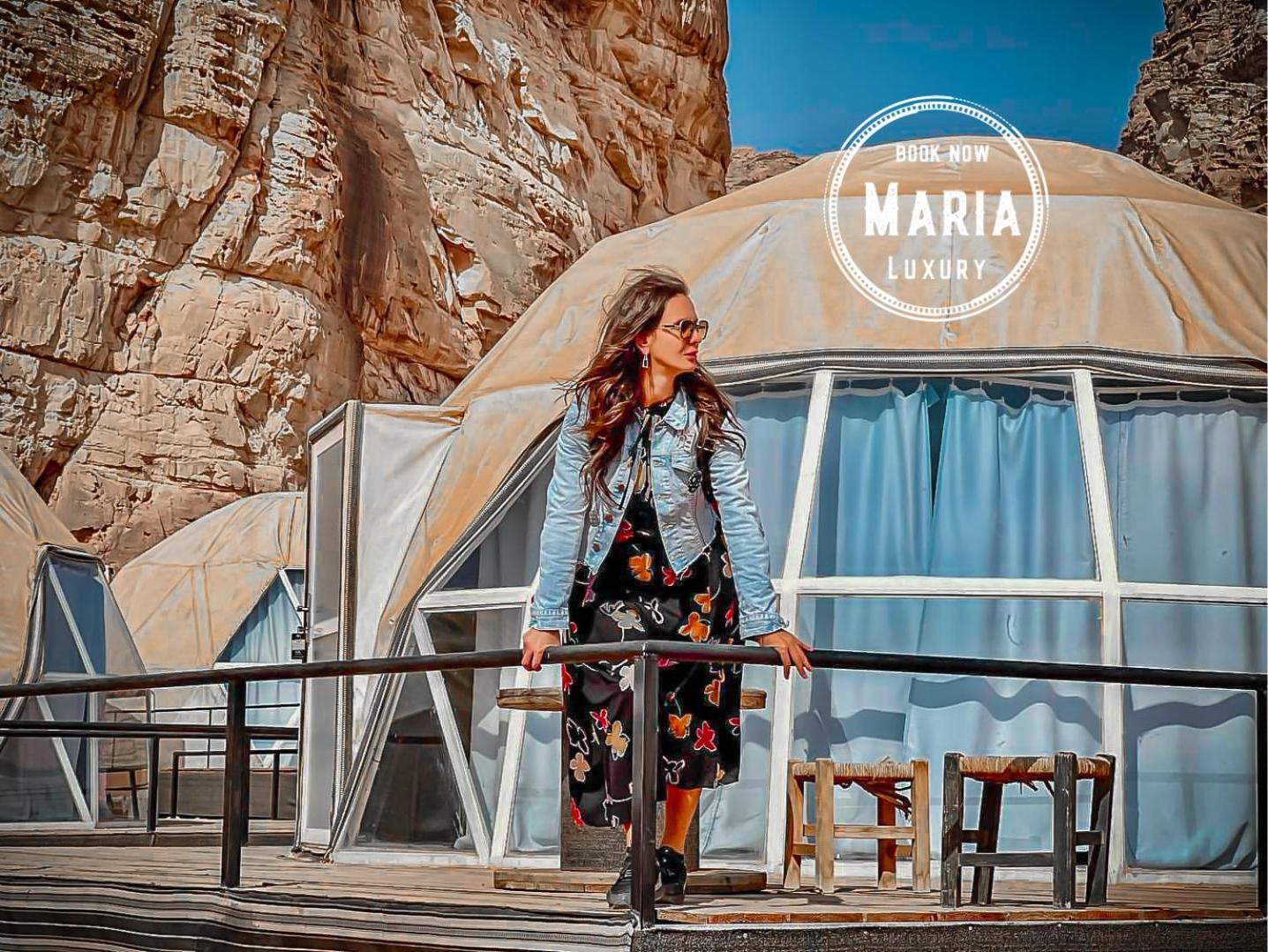 Rum Maria Luxury Camp & Bubble Rooms Wadi Rum Esterno foto