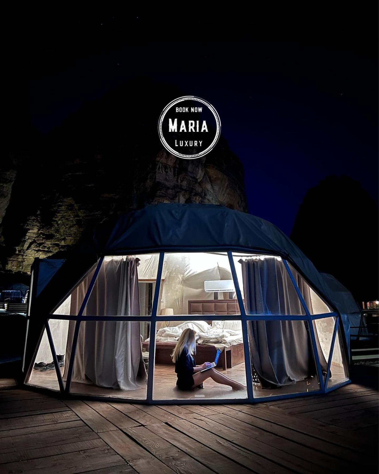 Rum Maria Luxury Camp & Bubble Rooms Wadi Rum Esterno foto