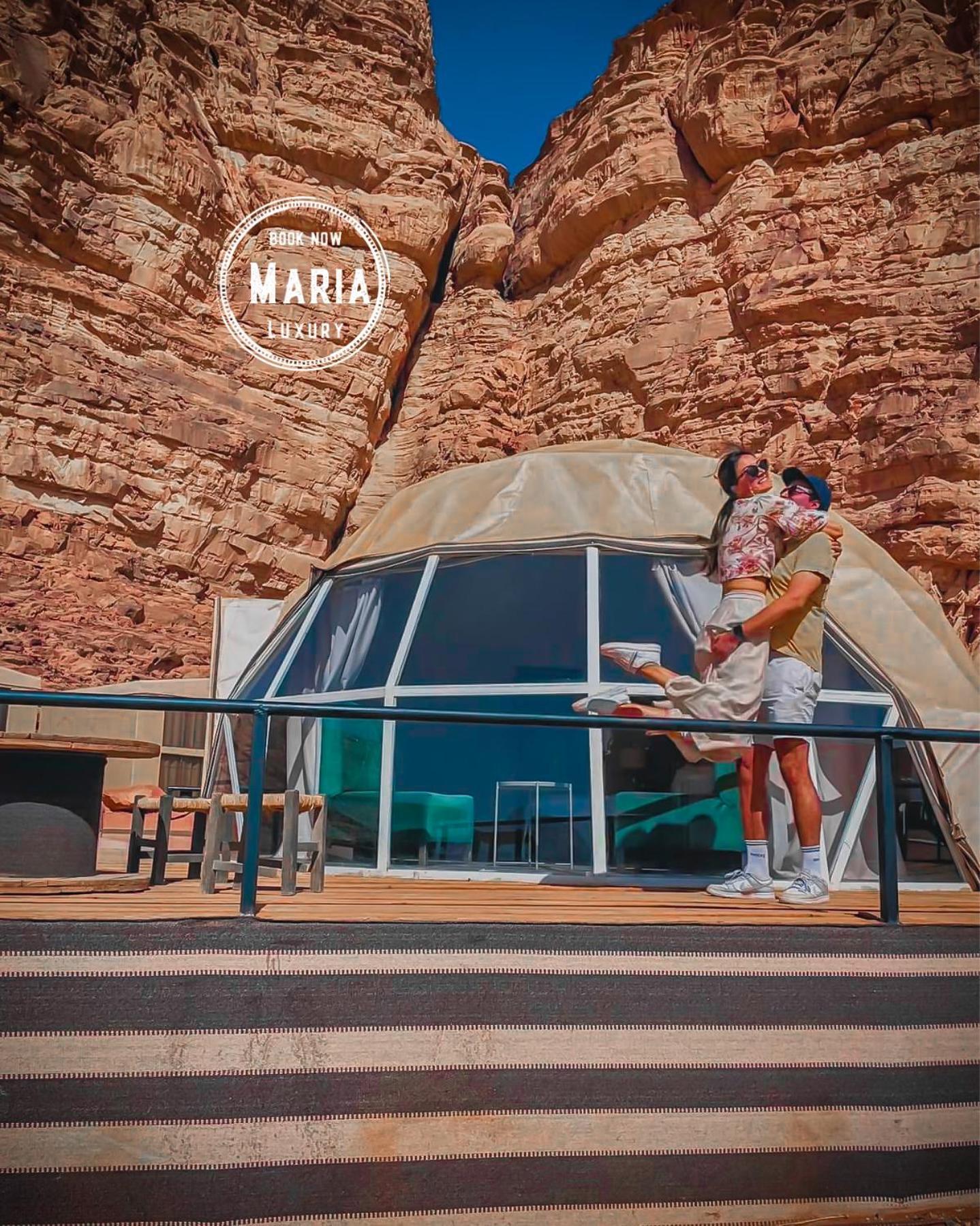 Rum Maria Luxury Camp & Bubble Rooms Wadi Rum Esterno foto