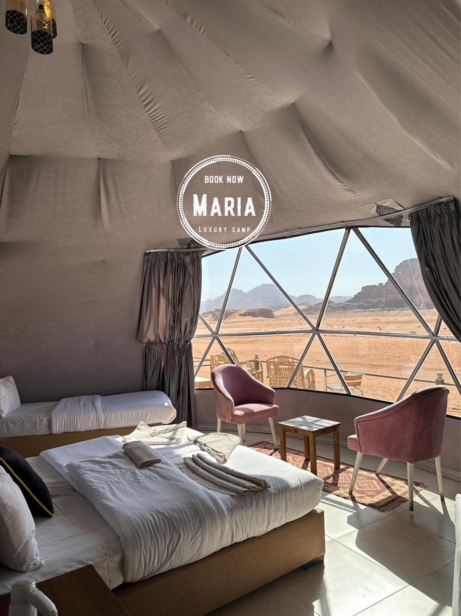 Rum Maria Luxury Camp & Bubble Rooms Wadi Rum Esterno foto