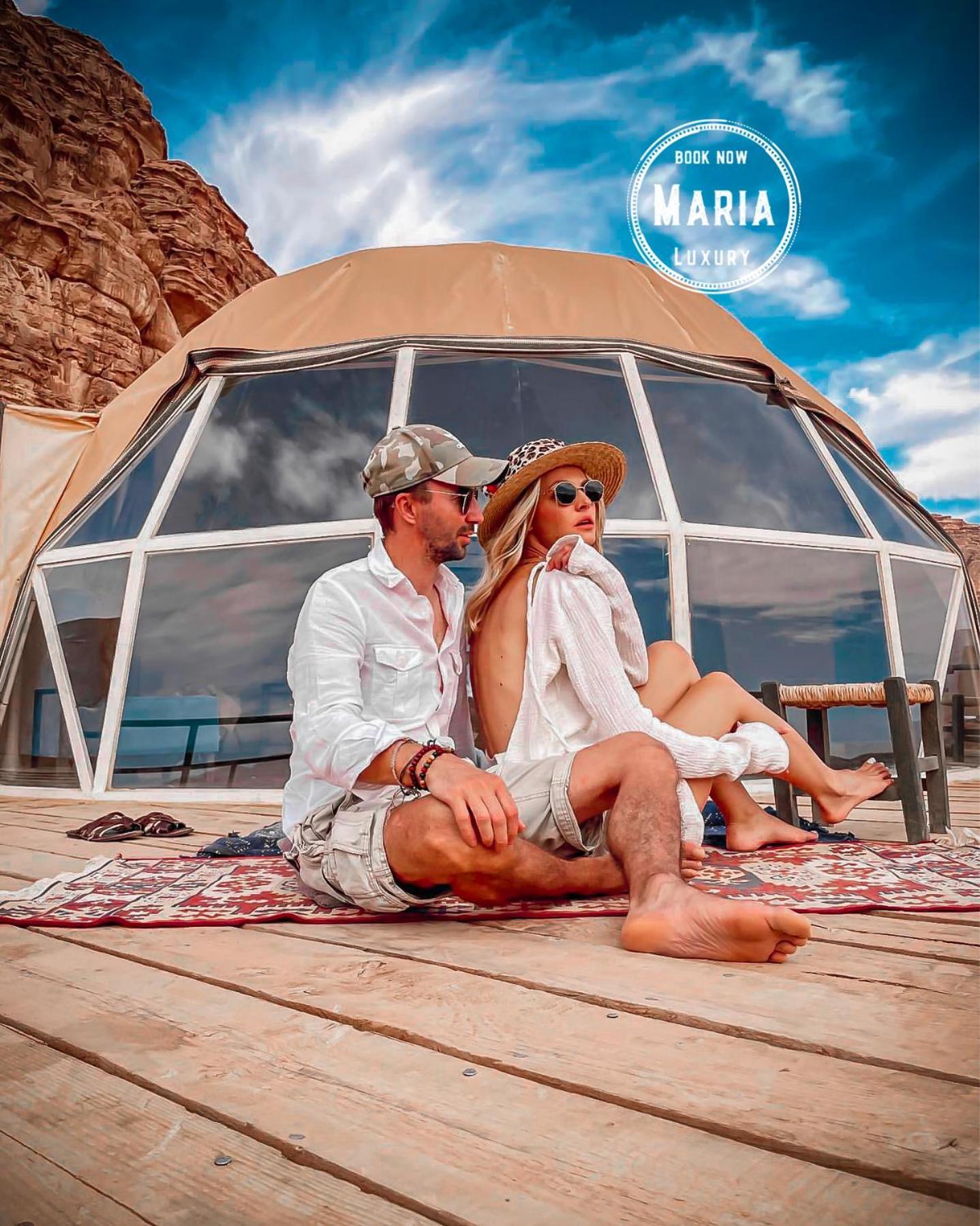 Rum Maria Luxury Camp & Bubble Rooms Wadi Rum Esterno foto