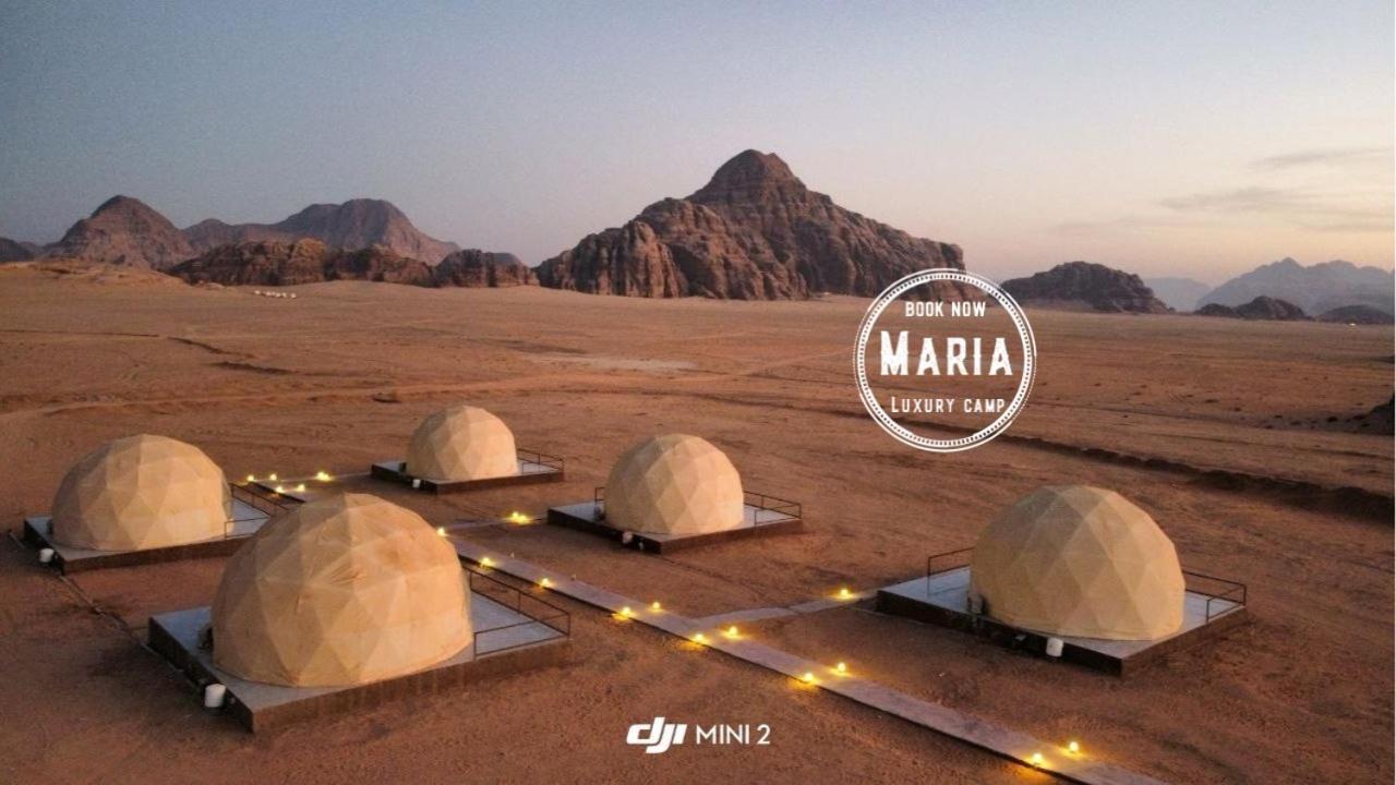 Rum Maria Luxury Camp & Bubble Rooms Wadi Rum Esterno foto